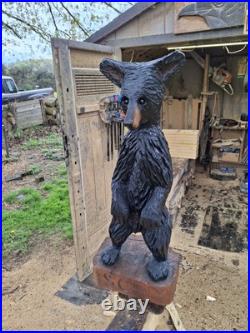 Chainsaw Carved Bear Wood Carving Sculpture Statue Bears Black Bear Handmade Chainsaw Carved Bear Wood Carving Sculpture Statue Bears Black Bear Handmade