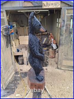 Chainsaw Carved Bear Wood Carving Sculpture Statue Bears Black Bear Handmade Chainsaw Carved Bear Wood Carving Sculpture Statue Bears Black Bear Handmade