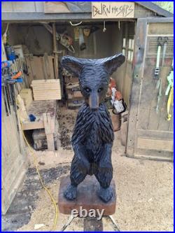 Chainsaw Carved Bear Wood Carving Sculpture Statue Bears Black Bear Handmade Chainsaw Carved Bear Wood Carving Sculpture Statue Bears Black Bear Handmade