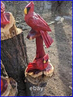 Chainsaw Carved Cardinal