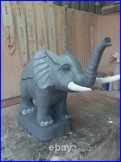 Chainsaw Carved Elephant Wood Carving Art Sculpture Animals