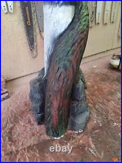 Chainsaw Carved Lighthouse Wood Carving Sculpture Statue Art Folklore Folk