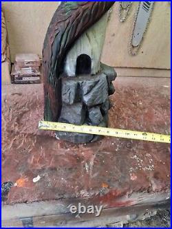 Chainsaw Carved Lighthouse Wood Carving Sculpture Statue Art Folklore Folk