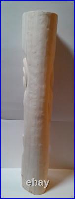 Chainsaw Carved Natural Cedar Tiki Head 33 Tall Signed Art Chainsaw Carved Natural Cedar Tiki Head 33 Tall Signed Art