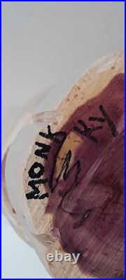Chainsaw Carved Natural Cedar Tiki Head 33 Tall Signed Art Chainsaw Carved Natural Cedar Tiki Head 33 Tall Signed Art