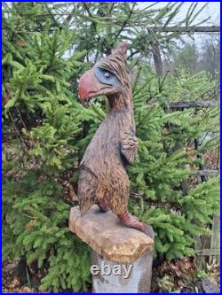 Chainsaw Carved Prehistoric Terror Bird Dinosaur Art Statue Sculpture Carving