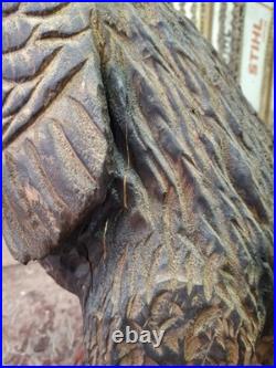Chainsaw Carved Prehistoric Terror Bird Dinosaur Art Statue Sculpture Carving