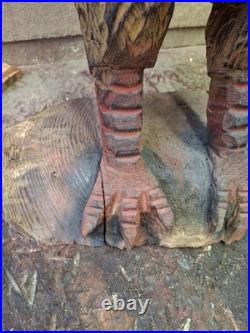 Chainsaw Carved Prehistoric Terror Bird Dinosaur Art Statue Sculpture Carving