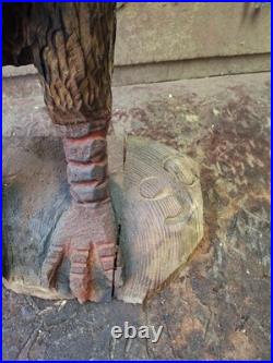 Chainsaw Carved Prehistoric Terror Bird Dinosaur Art Statue Sculpture Carving