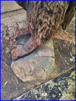 Chainsaw Carved Prehistoric Terror Bird Dinosaur Art Statue Sculpture Carving