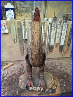 Chainsaw Carved Prehistoric Terror Bird Dinosaur Art Statue Sculpture Carving