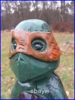 Chainsaw Carved Teenage Mutant Ninja Turtle Wood Carving