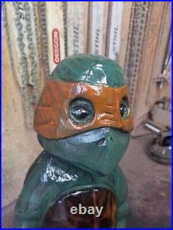 Chainsaw Carved Teenage Mutant Ninja Turtle Wood Carving