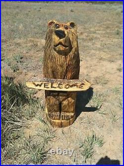 Chainsaw Carved Welcome Bear