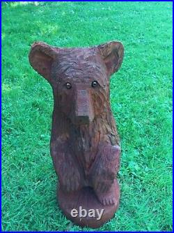 Chainsaw Carved Wood Bear Carving Sculpture Handmade Art