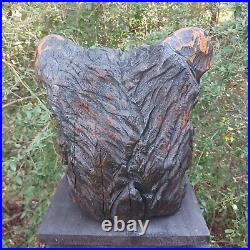 Chainsaw Carving Bear Wood Carving Art Fat Bear Cub Funny Cartoon Folk Art Pine