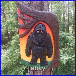 Chainsaw Carving Big Foot Yeti Sasquatch Monster Wall Hanger Cypress Chainsaw Carving Big Foot Yeti Sasquatch Monster Wall Hanger Cypress