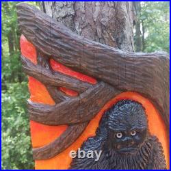 Chainsaw Carving Big Foot Yeti Sasquatch Monster Wall Hanger Cypress Chainsaw Carving Big Foot Yeti Sasquatch Monster Wall Hanger Cypress