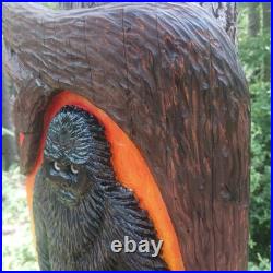 Chainsaw Carving Big Foot Yeti Sasquatch Monster Wall Hanger Cypress Chainsaw Carving Big Foot Yeti Sasquatch Monster Wall Hanger Cypress
