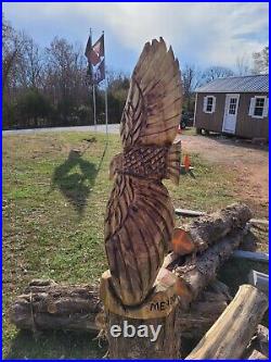 Chainsaw Carving Eagle 3ft Soaring Eagle