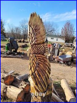 Chainsaw Carving Eagle 3ft Soaring Eagle