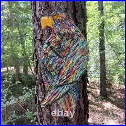Chainsaw Carving Eagle Multicolor Eagle Colorful Rustic Art Handmade Wood Carvin