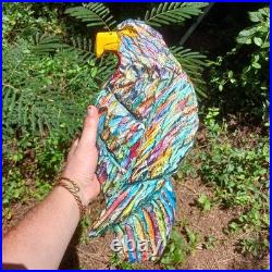 Chainsaw Carving Eagle Multicolor Eagle Colorful Rustic Art Handmade Wood Carvin