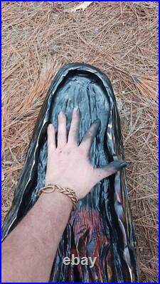 Chainsaw Carving Grim Reaper In Chains 36 Tall Handmade Wood Carving Art