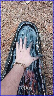 Chainsaw Carving Grim Reaper In Chains 36 Tall Handmade Wood Carving Art