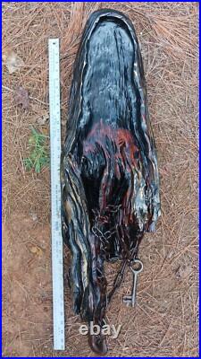Chainsaw Carving Grim Reaper In Chains 36 Tall Handmade Wood Carving Art Chainsaw Carving Grim Reaper In Chains 36 Tall Handmade Wood Carving Art