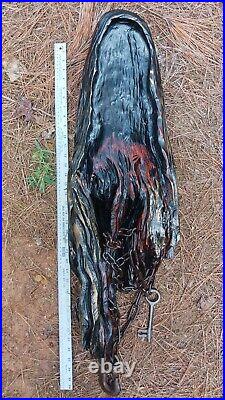 Chainsaw Carving Grim Reaper In Chains 36 Tall Handmade Wood Carving Art