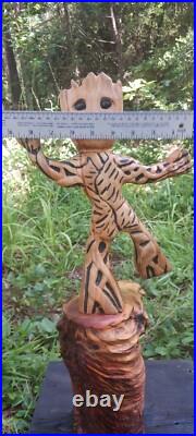 Chainsaw Carving Groot Wood Carving Art Baby Groot Cypress Handmade