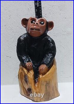 Chainsaw Carving Monkey Ape Wood Carving Wood Sculptures Garden Art Cedar