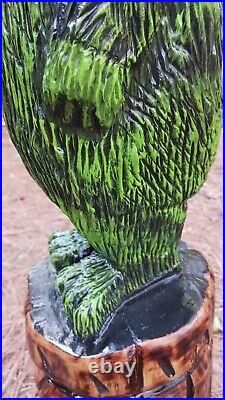 Chainsaw Carving Monster Wood Carving Sculpture 24 Halloween Green