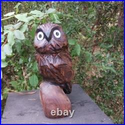 Chainsaw Carving Owl Wood Carving Horned Owl Handmade Rustic Art Black Walnut Chainsaw Carving Owl Wood Carving Horned Owl Handmade Rustic Art Black Walnut