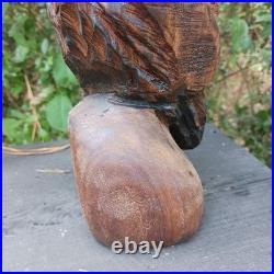 Chainsaw Carving Owl Wood Carving Horned Owl Handmade Rustic Art Black Walnut Chainsaw Carving Owl Wood Carving Horned Owl Handmade Rustic Art Black Walnut