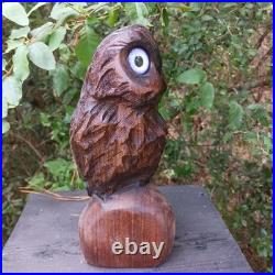 Chainsaw Carving Owl Wood Carving Horned Owl Handmade Rustic Art Black Walnut Chainsaw Carving Owl Wood Carving Horned Owl Handmade Rustic Art Black Walnut