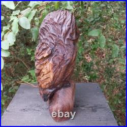 Chainsaw Carving Owl Wood Carving Horned Owl Handmade Rustic Art Black Walnut Chainsaw Carving Owl Wood Carving Horned Owl Handmade Rustic Art Black Walnut