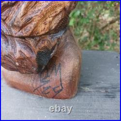 Chainsaw Carving Owl Wood Carving Horned Owl Handmade Rustic Art Black Walnut Chainsaw Carving Owl Wood Carving Horned Owl Handmade Rustic Art Black Walnut