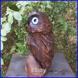 Chainsaw Carving Owl Wood Carving Horned Owl Handmade Rustic Art Black Walnut Chainsaw Carving Owl Wood Carving Horned Owl Handmade Rustic Art Black Walnut