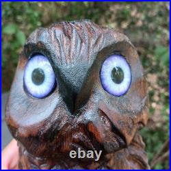 Chainsaw Carving Owl Wood Carving Horned Owl Handmade Rustic Art Black Walnut Chainsaw Carving Owl Wood Carving Horned Owl Handmade Rustic Art Black Walnut