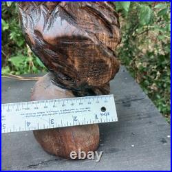 Chainsaw Carving Owl Wood Carving Horned Owl Handmade Rustic Art Black Walnut Chainsaw Carving Owl Wood Carving Horned Owl Handmade Rustic Art Black Walnut