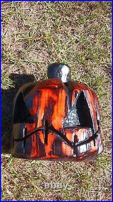 Chainsaw Carving Pumpkin Jack O Lantern 12 Halloween Wood Carving Wood Pumpkin