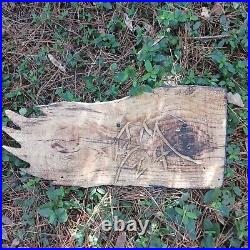 Chainsaw Carving Texas Flag Battle Flag Patriotic Rustic Art Oak Guns Bullets