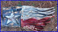 Chainsaw Carving Texas Flag Wood Carving Handmade 28 Rustic Art Cedar Flag
