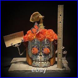 Chainsaw Carving Wood Art Sugar Skull Fall Day Of The Dead