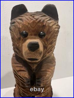 Chainsaw Folk Art Bear Wooden Carving Postmaster Convention New Mexico 1999 Rare Chainsaw Folk Art Bear Wooden Carving Postmaster Convention New Mexico 1999 Rare