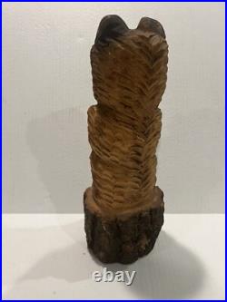 Chainsaw Folk Art Bear Wooden Carving Postmaster Convention New Mexico 1999 Rare Chainsaw Folk Art Bear Wooden Carving Postmaster Convention New Mexico 1999 Rare