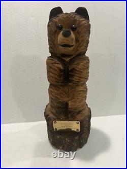Chainsaw Folk Art Bear Wooden Carving Postmaster Convention New Mexico 1999 Rare Chainsaw Folk Art Bear Wooden Carving Postmaster Convention New Mexico 1999 Rare