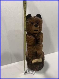 Chainsaw Folk Art Bear Wooden Carving Postmaster Convention New Mexico 1999 Rare Chainsaw Folk Art Bear Wooden Carving Postmaster Convention New Mexico 1999 Rare